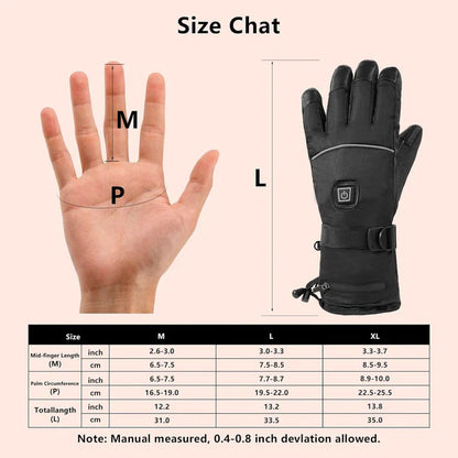 Dazzlesport™ Leather Rechargeable Heated Gloves