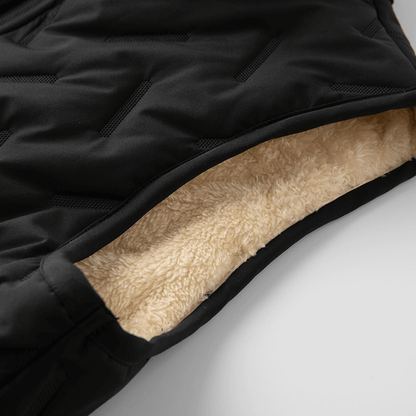 Warm Casual Male Lambswool Vest with Stand Collar